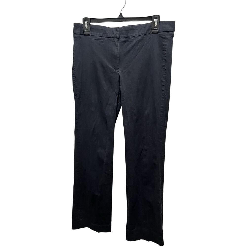 Burberry London Womens Trouser Straight Leg Pant Black Stretch Size 10